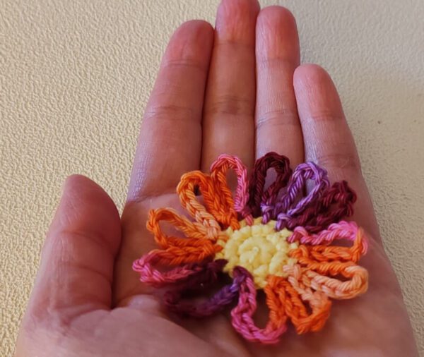 crochet flower applique