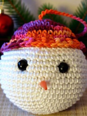 crochet amigurumi christmas snowman pdf pattern