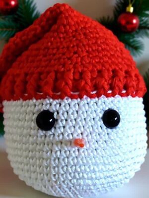 crochet amigurumi christmas snowman pdf pattern