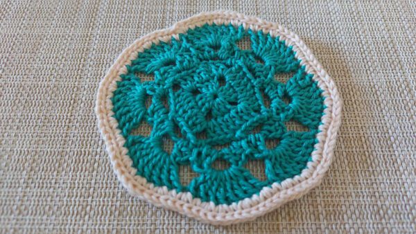 crochet seamus shramrock coaster