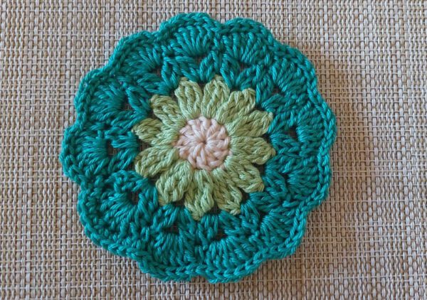 crochet seamus shramrock coaster